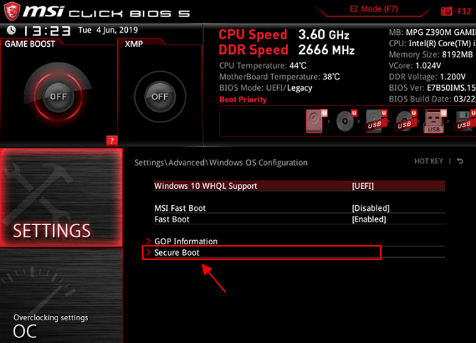 Bios 设置示图